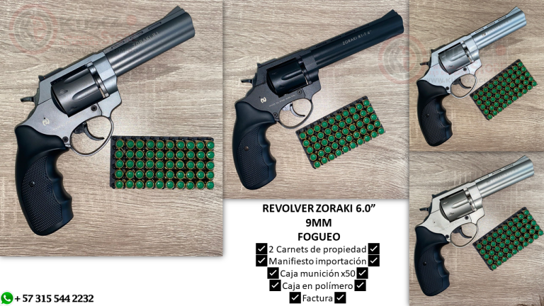 REVOVLER DE FOGUEO ZORAKI 6" 9MM