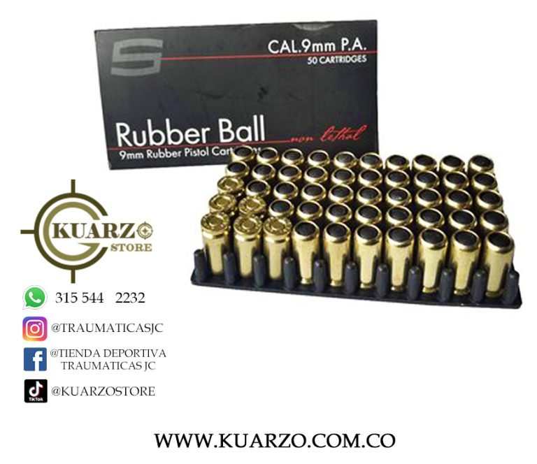 MUNICION TRAUMATICA RUBER BALL CAJA X50 CARTUCHOS