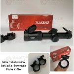 MIRA TELESCOPICA RETICULA ILUMINADA PARA RIFLE - INCLUYE MONTURAS