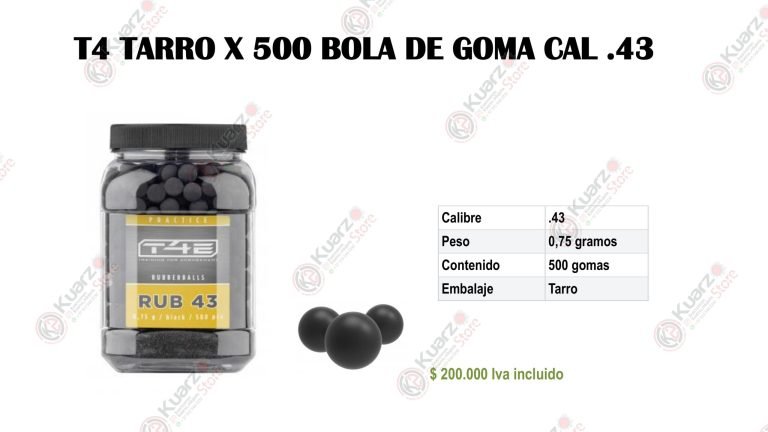 TARRO x500 BOLA DE GOMA CAL .43