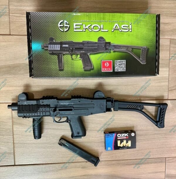 Subfusil Traumático Ekol ASI (Mini Uzi) 9mm: FULL AUTO [Ráfaga]