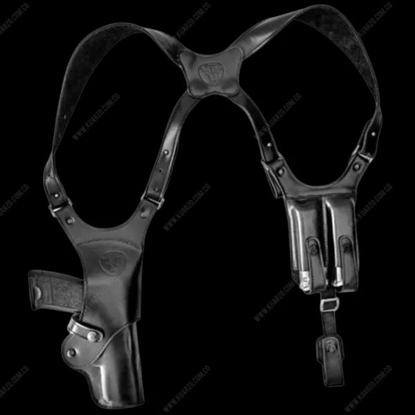 Sobaquera en Cuero para Pistola 9mm – Porte Clásico y Organización Discreta