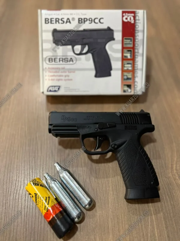 PISTOLA DE BALINES BERSA BP9CC, CO2 CAL 4.5 MM