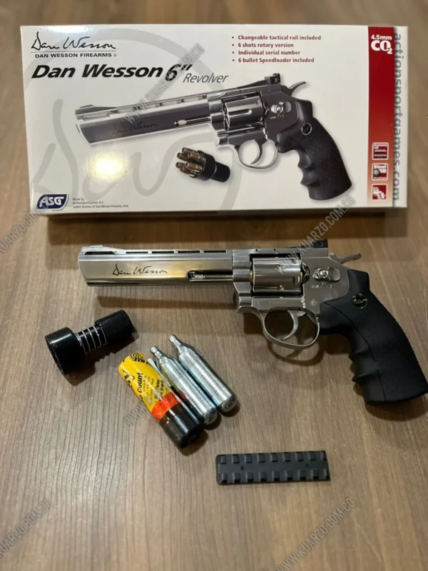 REVOLVER DE BALINES DAN WESSON 6" CO2 CAL 4.5 MM