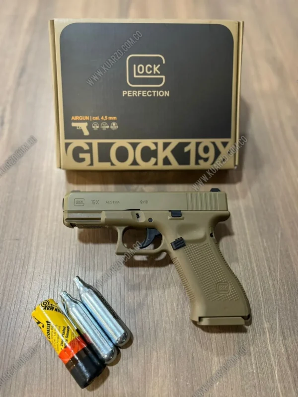 PISTOLA DE BALINES GLOCK 19X SIN BLOWBACK