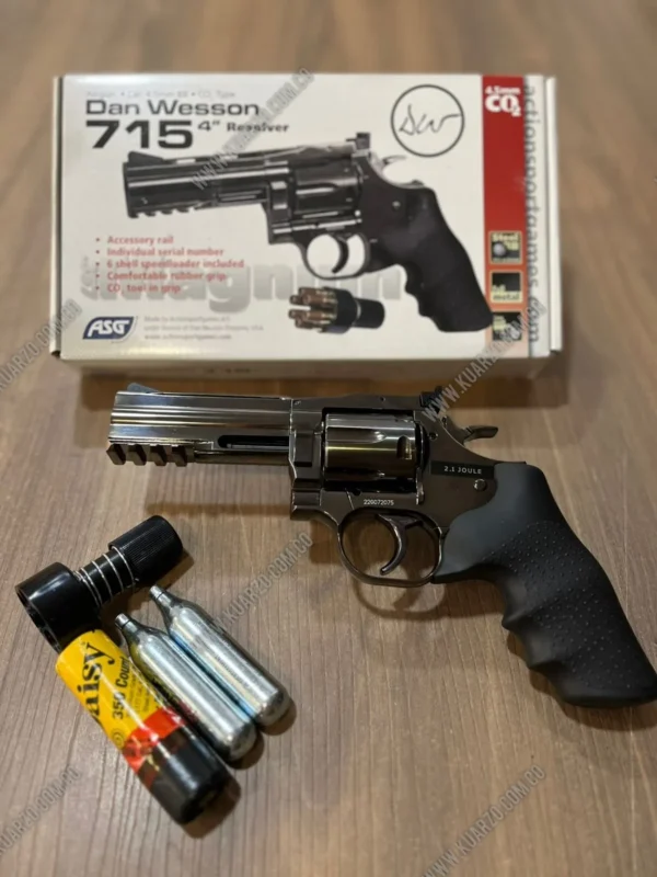 REVOLVER DE BALINES DAN WESSON 715, 4"CO2 CAL 4.5 MM