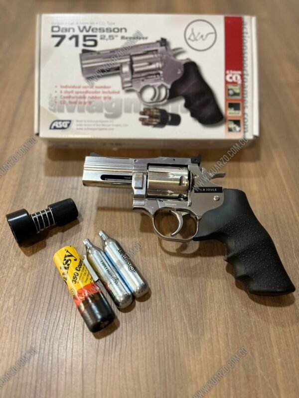 REVOLVER DE BALINES DAN WESSON 715, 
2.5" CO2 CAL 4.5 MM