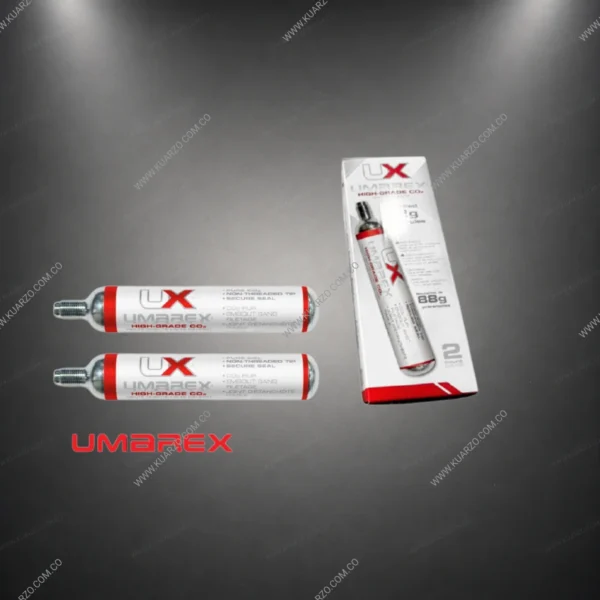 Cilindro de CO2 Umarex 88g: Energía Táctica de Larga Duración [Caja de 2 Unidades]