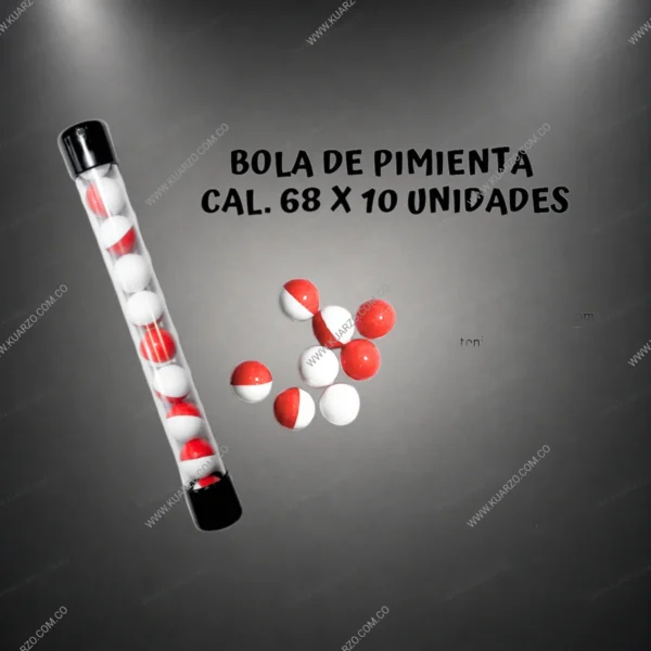 Bolas de Pimienta T4E Cal .68: Defensa Personal de Alto Calibre [Tubo 10 Unidades]