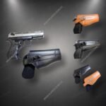 Chapuza en Cuero para Pistolas Medianas: Funda de Acción Rápida [Disponible en Negro y Café]