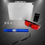 Láser Quemador de Luz Azul Premium Híbrido: Apuntador de Alta Potencia Táctico [Incluye Boquillas y Estuche de Lujo]