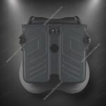 Porta Proveedor Doble Universal 1-M1MPU00: Soporte Táctico Rígido [Ajuste Multicalibre / Rotación 360 grados]