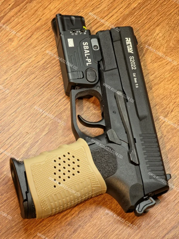 Pistola Traumática Retay S2022 9mm P.A.K. con Mira Láser Táctica Integrada : Réplica Sig Sauer [Combo Especial]