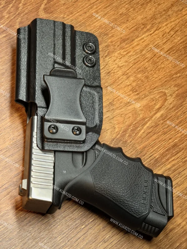 Funda Táctica IWB Kydex Termoformado Glock 17, 19, 22, Indumil Córdova, Fogueo Zoraki, Retay, Blow, Airsoft Gas Umarex [Clip Acero]